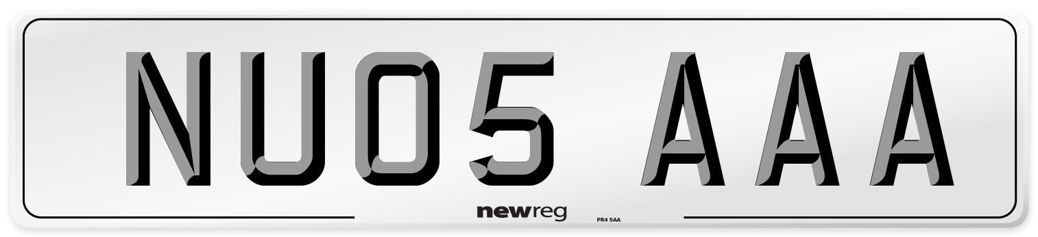 NU05 AAA Number Plate from New Reg